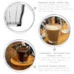 12 Piece Picardie Mismatched Coffee Cup and Saucer Set Tumbler Mug Latte 220ml Red - Image 2