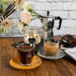 12 Piece Picardie Mismatched Coffee Cup and Saucer Set Tumbler Mug Latte 220ml Red - Image 6
