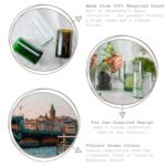 12pc Aware Tincan Recycled Glassware Set Green Water Drinking Glasses Set - Image 2