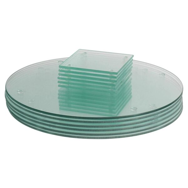 12pc Glass Round Pla 8396d19406a97a8200073130c3221054