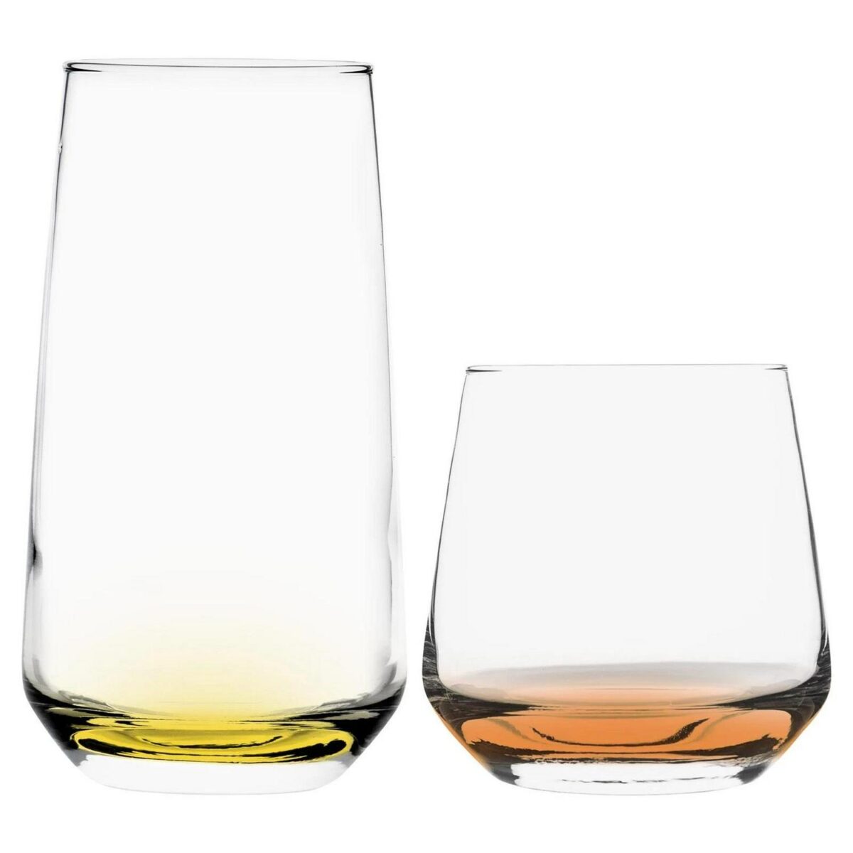 12pc LAV Lal Glassware Set Coloured Base Highball Glasses Drinking Tumblers - Image 5