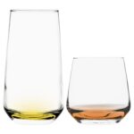 12pc LAV Lal Glassware Set Coloured Base Highball Glasses Drinking Tumblers - Image 5