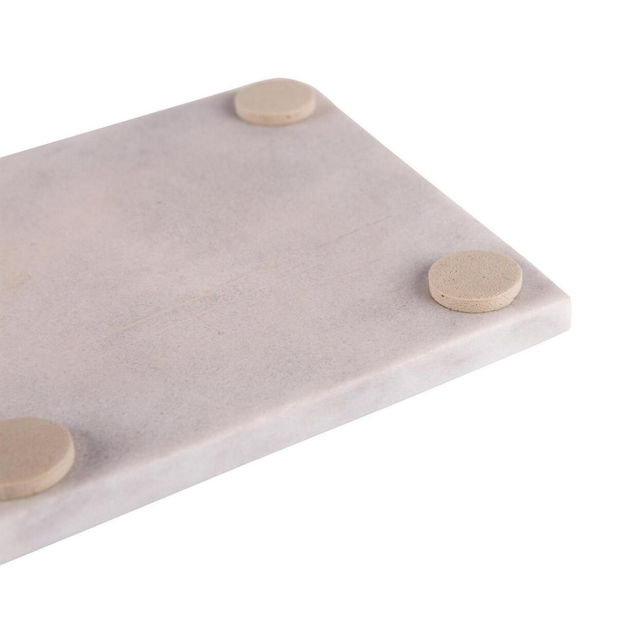 12pc Marble Placemats and Square Coasters Set Stone Kitchen Dining Setting White - Image 5