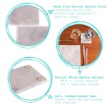 12pc Marble Placemats and Square Coasters Set Stone Kitchen Dining Setting White - Image 2