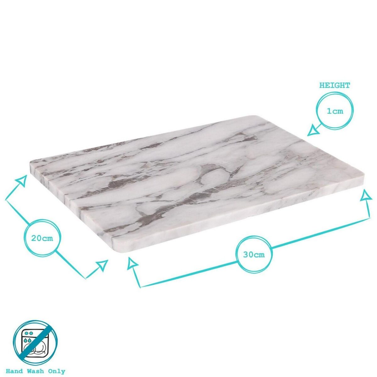 12pc Marble Placemats and Square Coasters Set Stone Kitchen Dining Setting White - Image 3