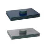 12pc Rectangle Glass Placemats and Round Coasters Set 40cm x 30cm