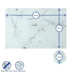 12pc Rectangle Glass Placemats and Round Coasters Set 40cm x 30cm - Image 2