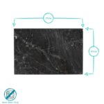 12pc Rectangle Marble Placemats and Square Coasters Set 30cm x 20cm Green - Image 3