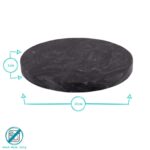 12pc Round Marble Placemats and Round Coasters Set 30cm Green Heat Resistant Mat - Image 4