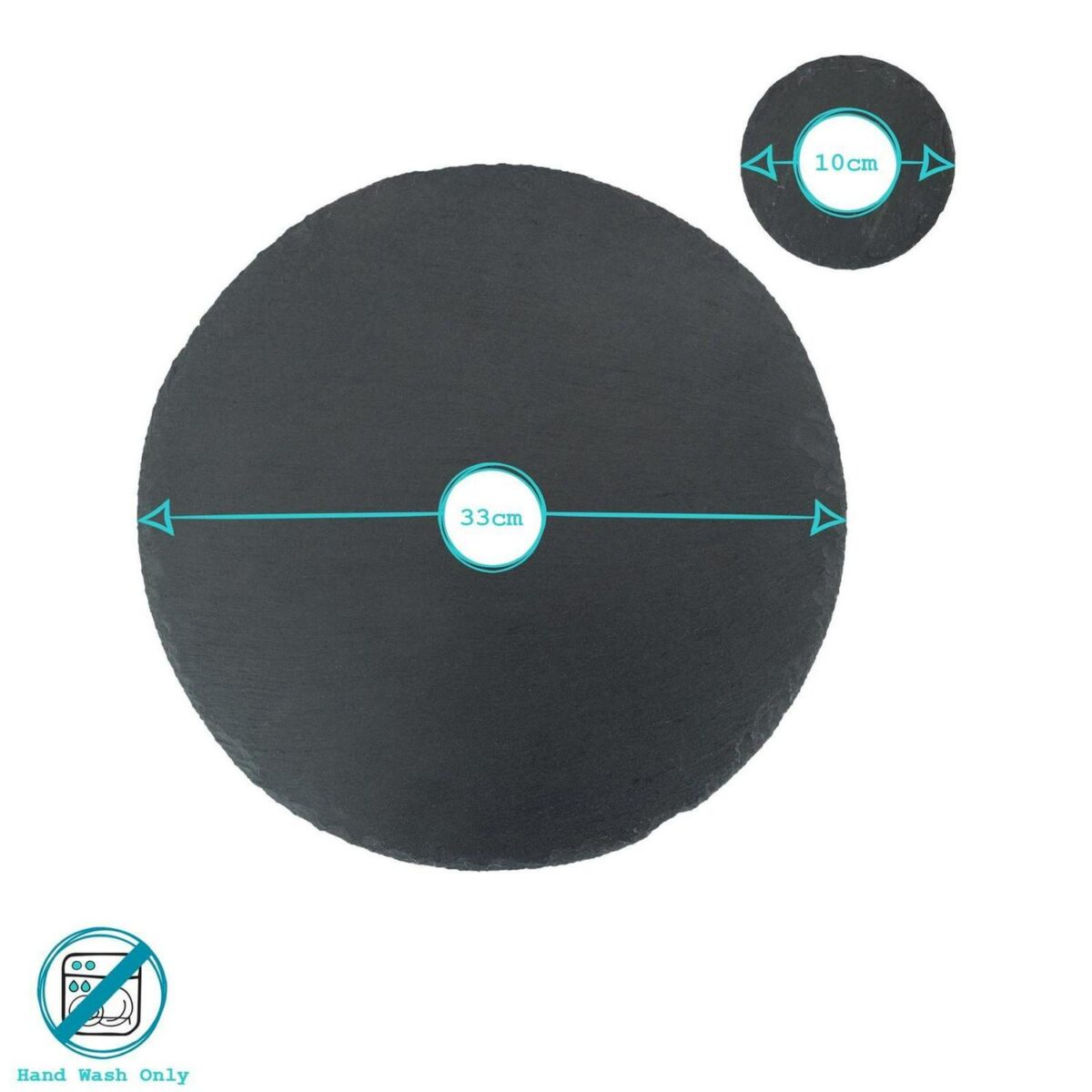 12pc Round Slate Pla 4a96e537f7b7d3a0e5e016cd8a6775f7