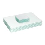 12pc White 30cm x 20cm Glass Placemats and Coasters Set Table Mats Coaster Sets