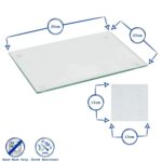 12pc White 30cm x 20cm Glass Placemats and Coasters Set Table Mats Coaster Sets - Image 3