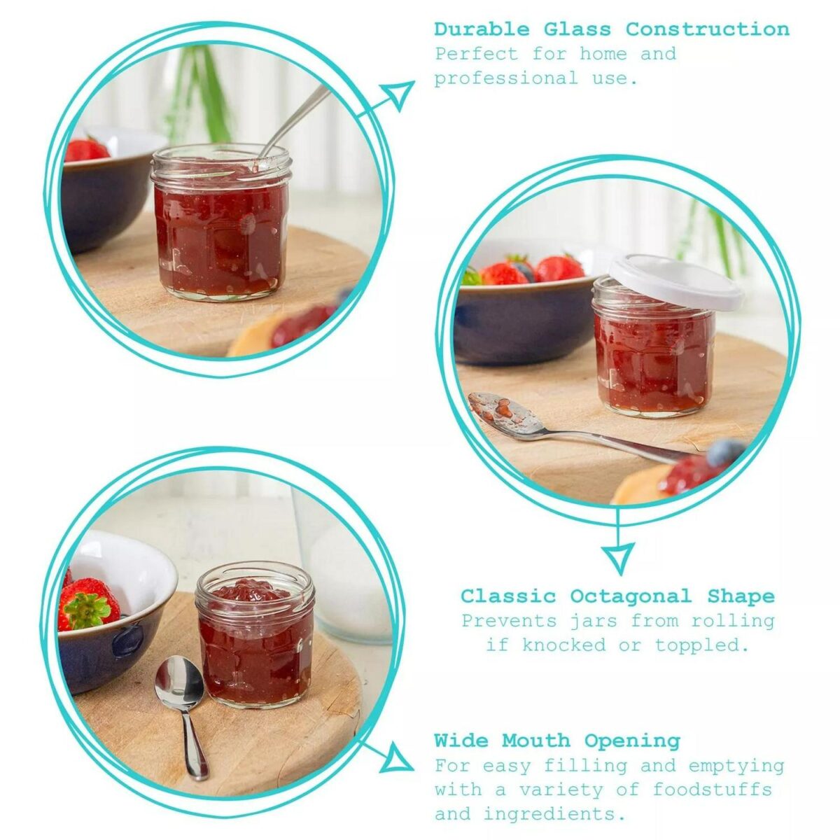 12x 130ml Glass Jam Jars Twist Top Chutney Preserve Honey Pickle Storage - Image 2