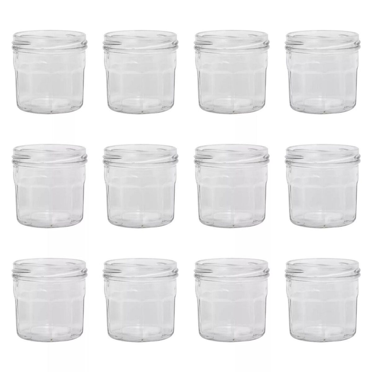 12x 130ml Glass Jam Jars Twist Top Chutney Preserve Honey Pickle Storage - Image 1