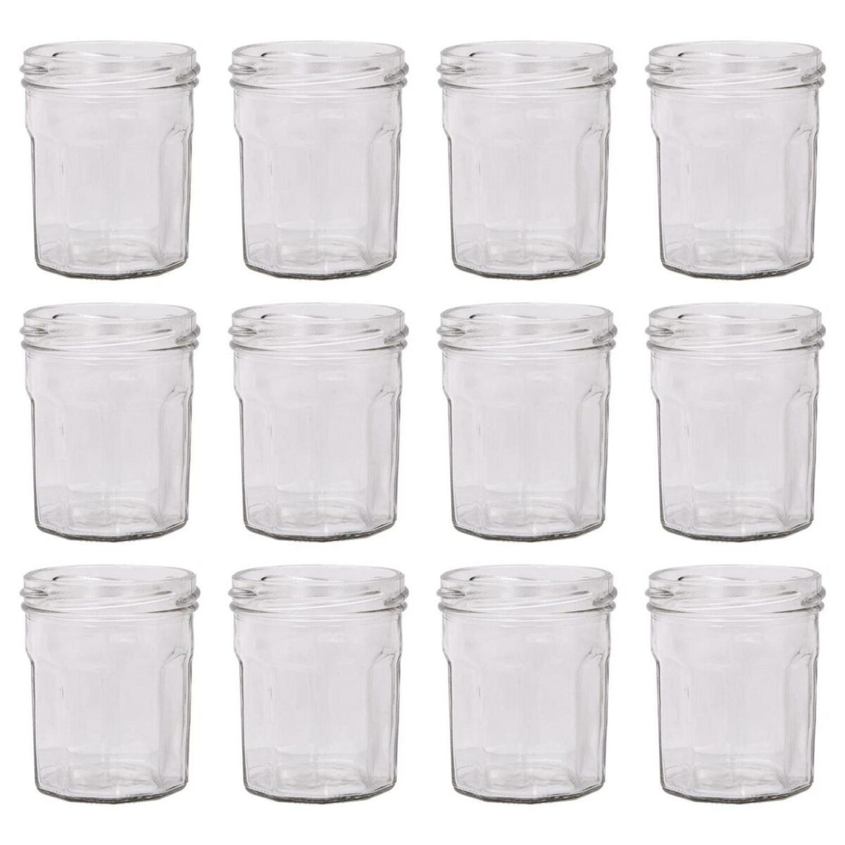 12x 150ml Glass Jam Jars Twist Top Chutney Preserve Honey Pickle Storage - Image 1