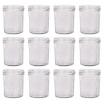 12x 150ml Glass Jam Jars Twist Top Chutney Preserve Honey Pickle Storage