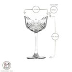 12x 160ml Timeless Nick and Nora Glasses Martini Cocktail Drinking Glass Set - Image 3