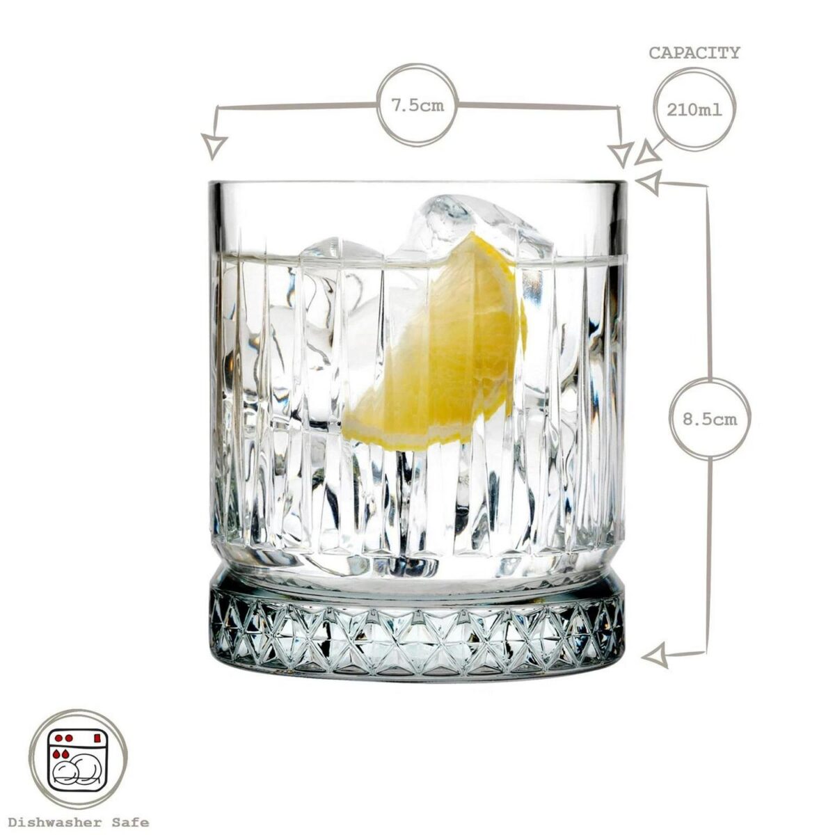 12x 210ml Elysia Whisky Glasses Boxed Glass Scotch Drinking Tumbler Gift Set - Image 3