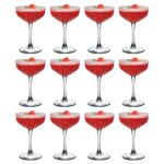 12x 255ml Timeless Glass Champagne Saucers Vintage Cocktail Coupe Glasses Set