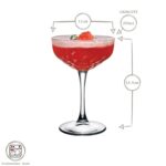 12x 255ml Timeless Glass Champagne Saucers Vintage Cocktail Coupe Glasses Set - Image 3