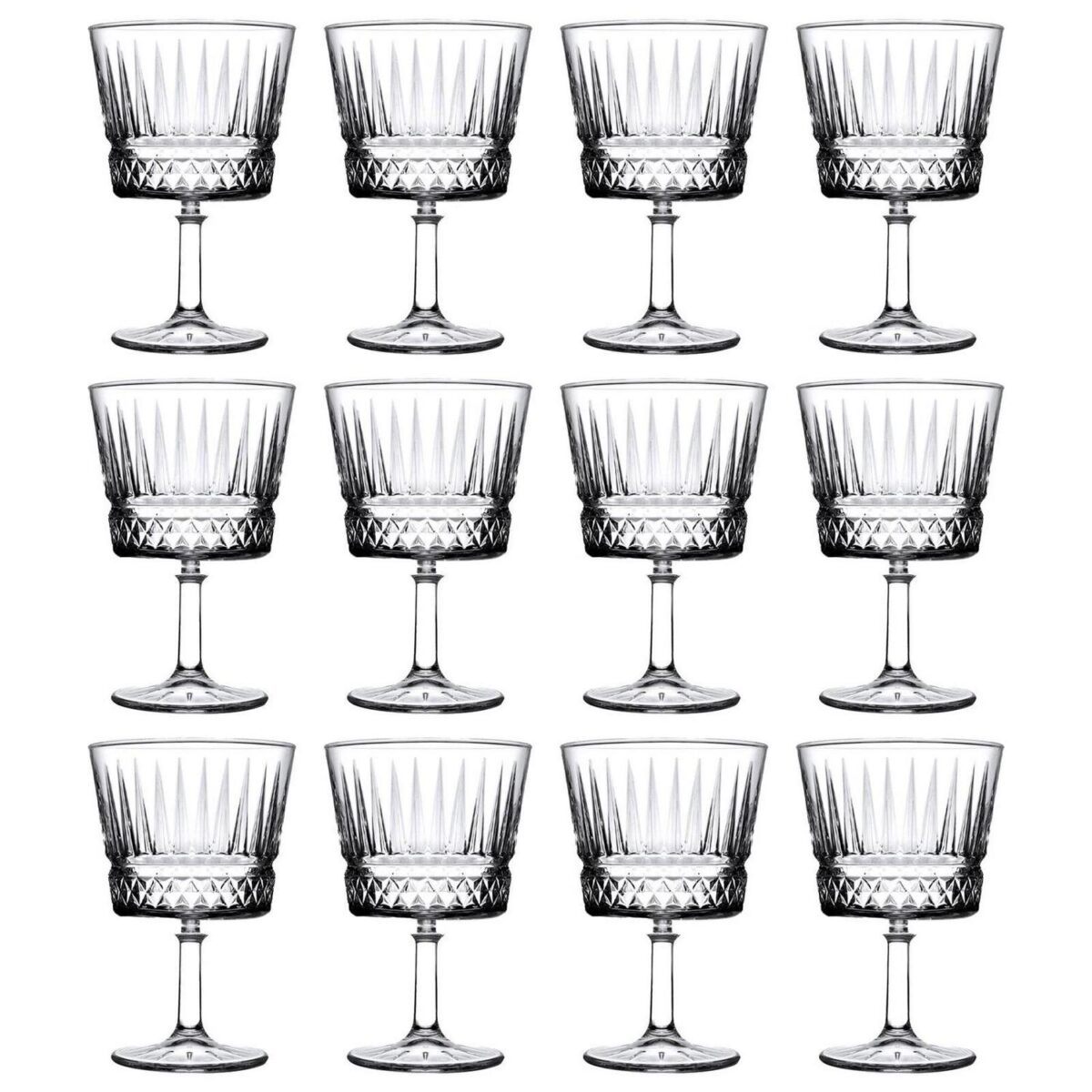 12x 260ml Elysia Cocktail Glasses Clear Martini Margarita Drinking Glass Set - Image 1