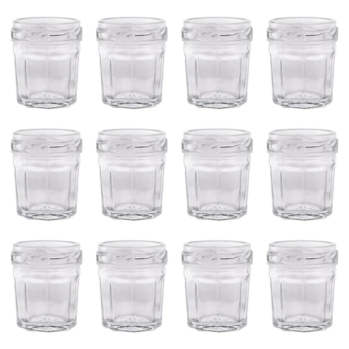 12x 30ml Glass Jam Jars Twist Top Chutney Preserve Honey Pickle Storage - Image 1