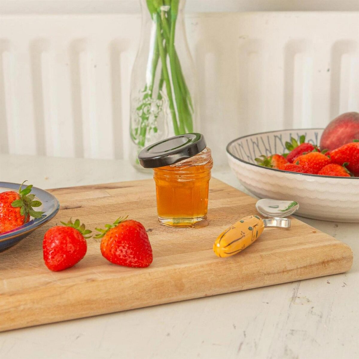 12x 30ml Glass Jam Jars with Black Lids Chutney Preserve Honey Pickle Storage - Image 5