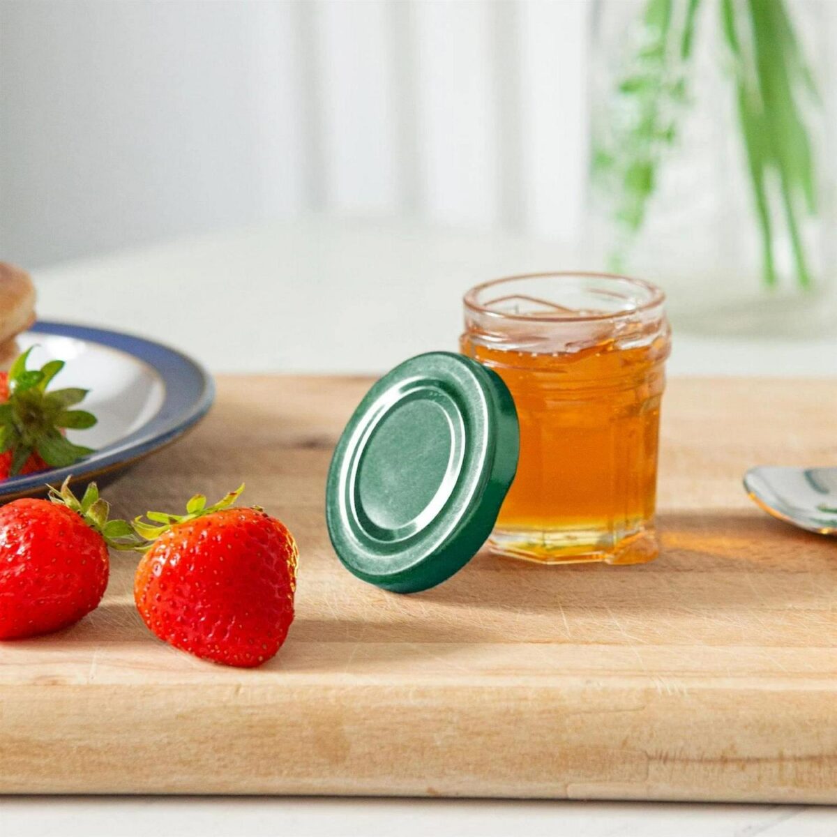 12x 30ml Glass Jam Jars with Green Lids Chutney Preserve Honey Pickle Storage - Image 6