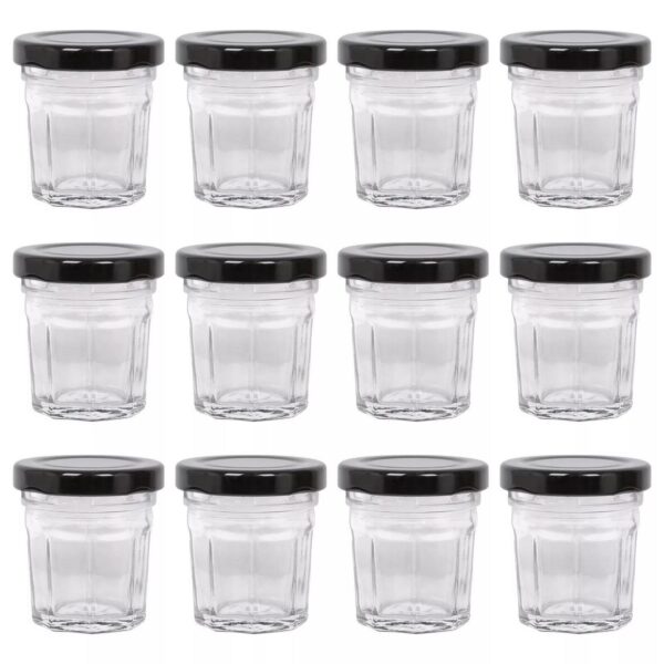 12x 30ml Glass Jam J de3a5430bc51954bb14635f8369436de