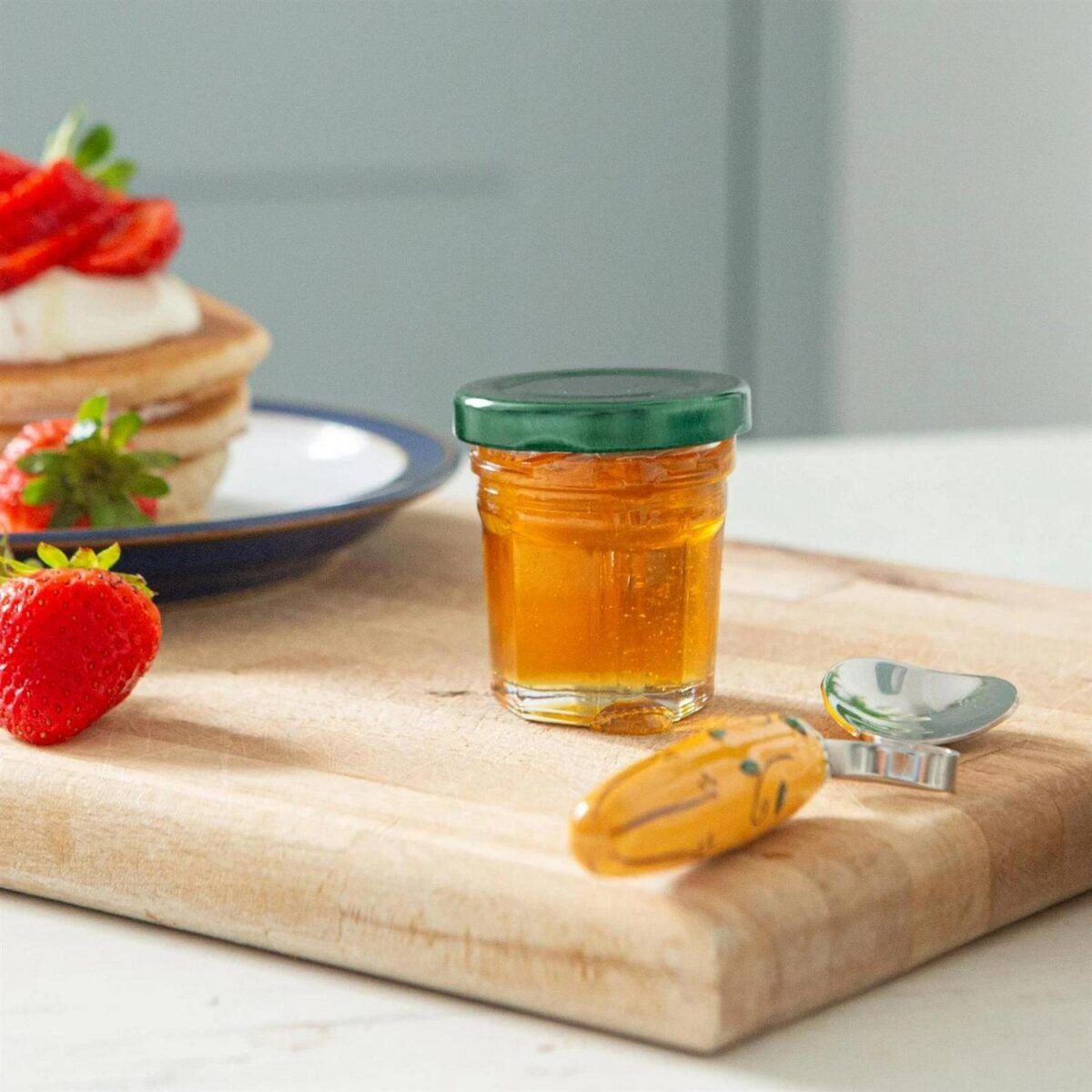 12x 30ml Glass Jam Jars with Green Lids Chutney Preserve Honey Pickle Storage - Image 5