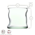 12x 340ml Aware Amorf Recycled Glass Tumblers Green Drinking Glasses Set - Image 3