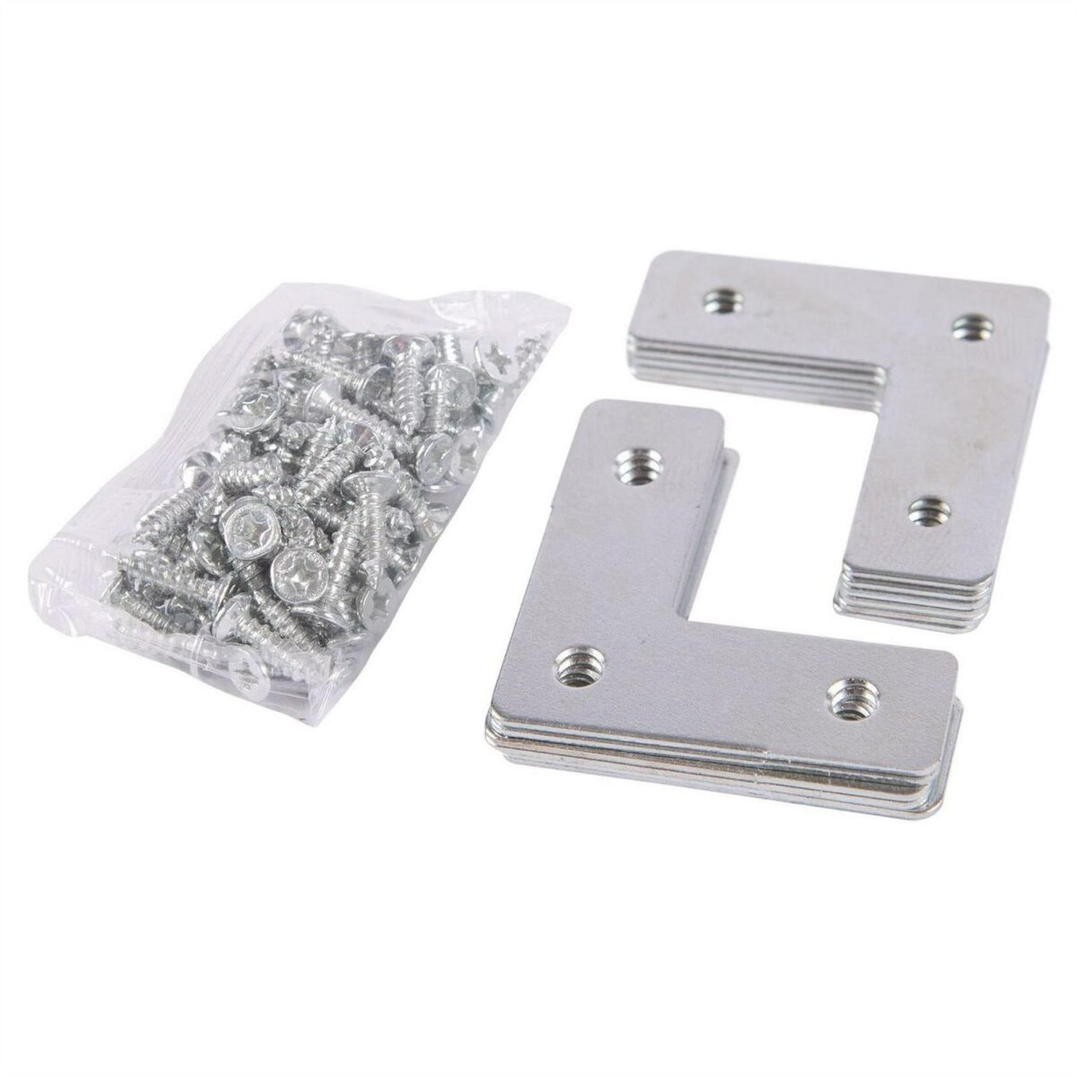 12x 37mm Iron Corner Mending Plates Small Flat Metal Wood Joining Fixing Repair - Image 1