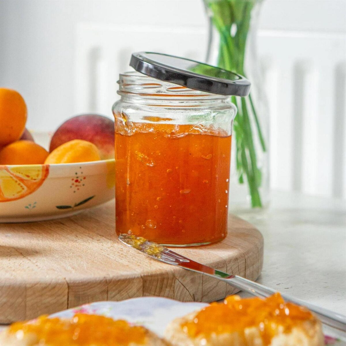 12x 380ml Glass Jam Jars with Black Lids Chutney Preserve Honey Pickle Storage - Image 5