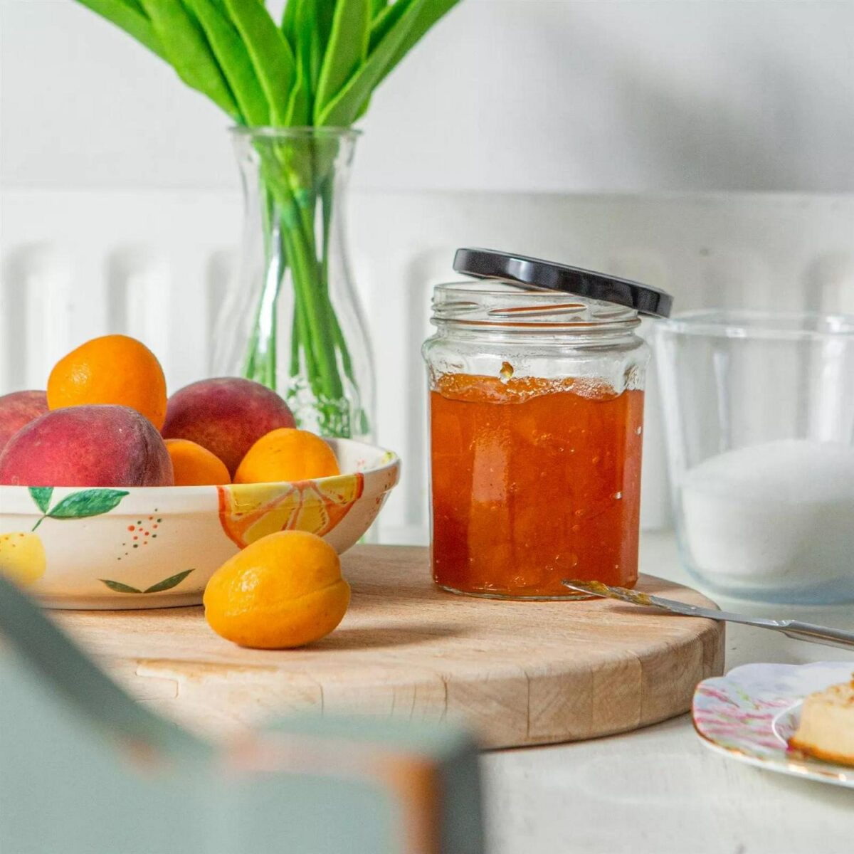 12x 380ml Glass Jam Jars with Black Lids Chutney Preserve Honey Pickle Storage - Image 7