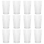 12x 400ml Reusable Plastic Highball Glasses Shatterproof Picnic Drinking Cups