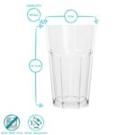 12x 400ml Reusable Plastic Highball Glasses Shatterproof Picnic Drinking Cups - Image 3