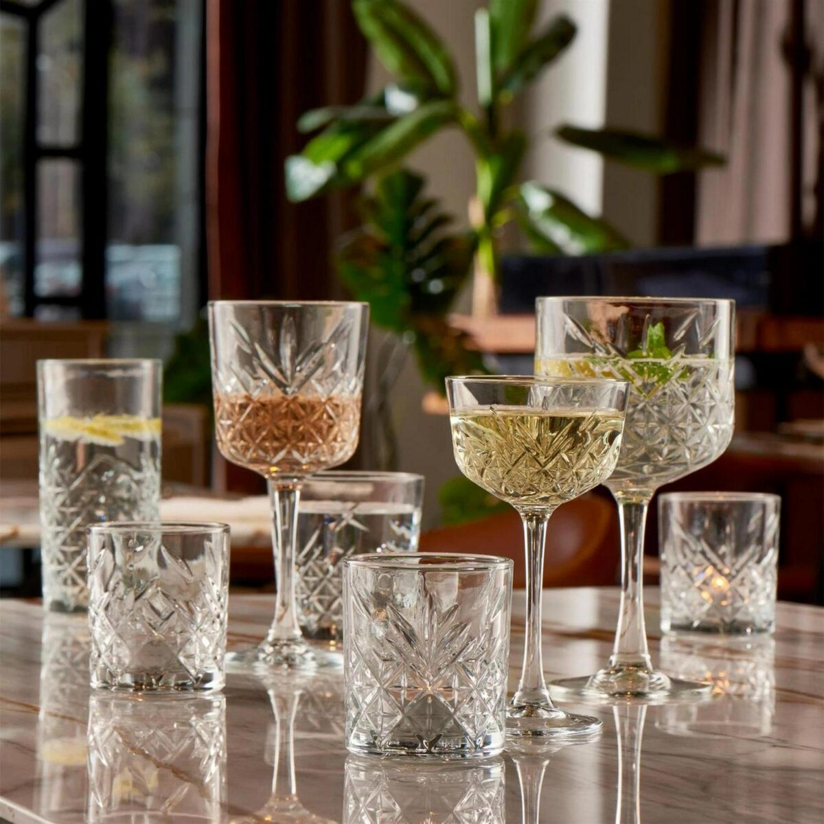 12x 490ml Timeless Cocktail Glasses Clear Martini Margarita Drinking Glass Set - Image 6