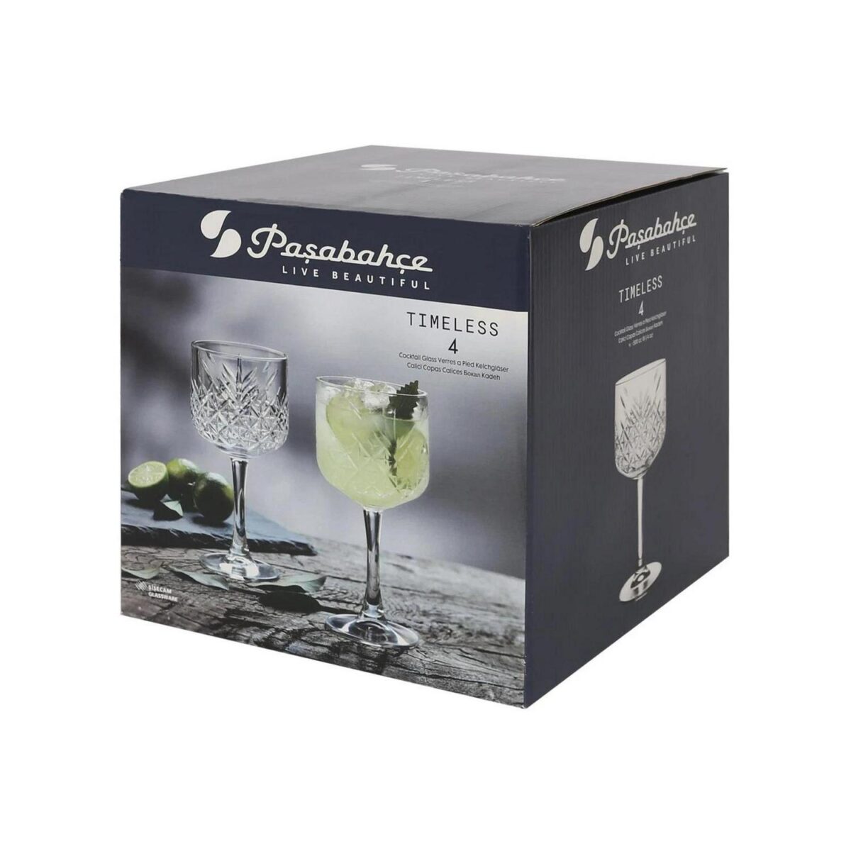 12x 490ml Timeless Cocktail Glasses Clear Martini Margarita Drinking Glass Set - Image 5