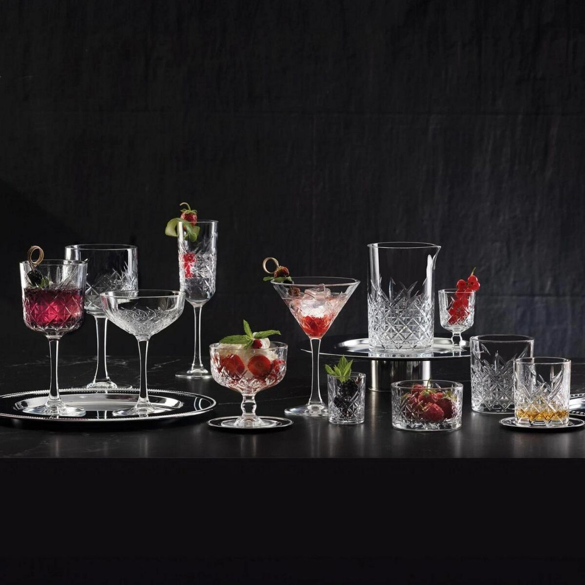 12x 490ml Timeless Cocktail Glasses Clear Martini Margarita Drinking Glass Set - Image 7