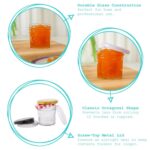 12x 90ml Glass Jam Jars with Silver Lids Chutney Preserve Honey Pickle Storage - Image 2