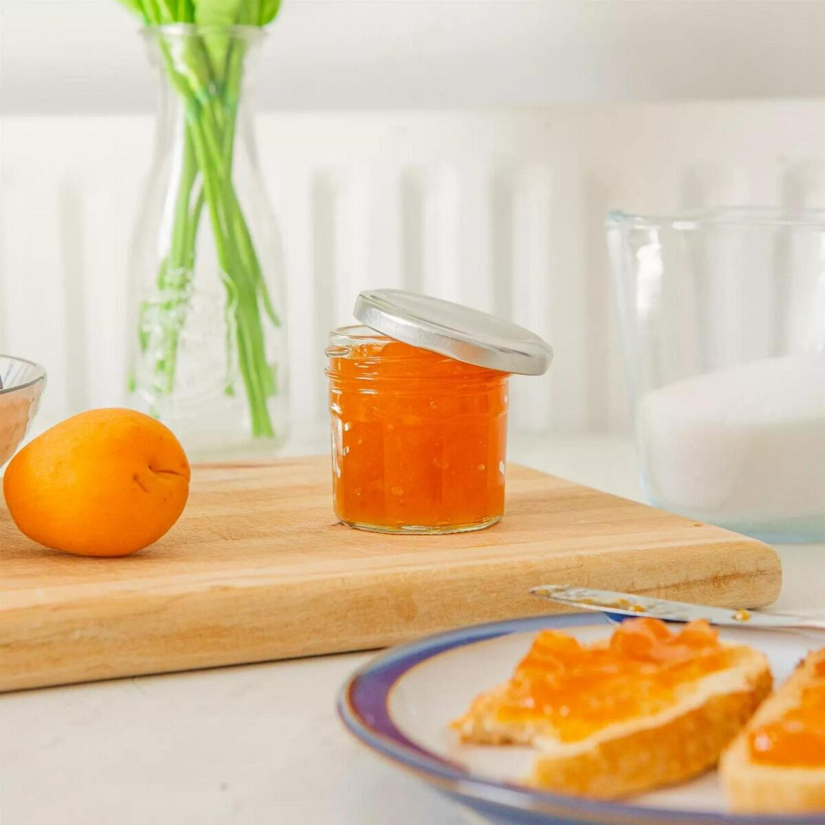 12x 90ml Glass Jam Jars with Silver Lids Chutney Preserve Honey Pickle Storage - Image 7