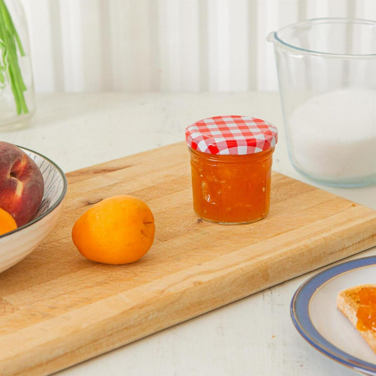 12x 90ml Glass Jam Jars with Red Gingham Lids Chutney Preserve Honey Storage - Image 6