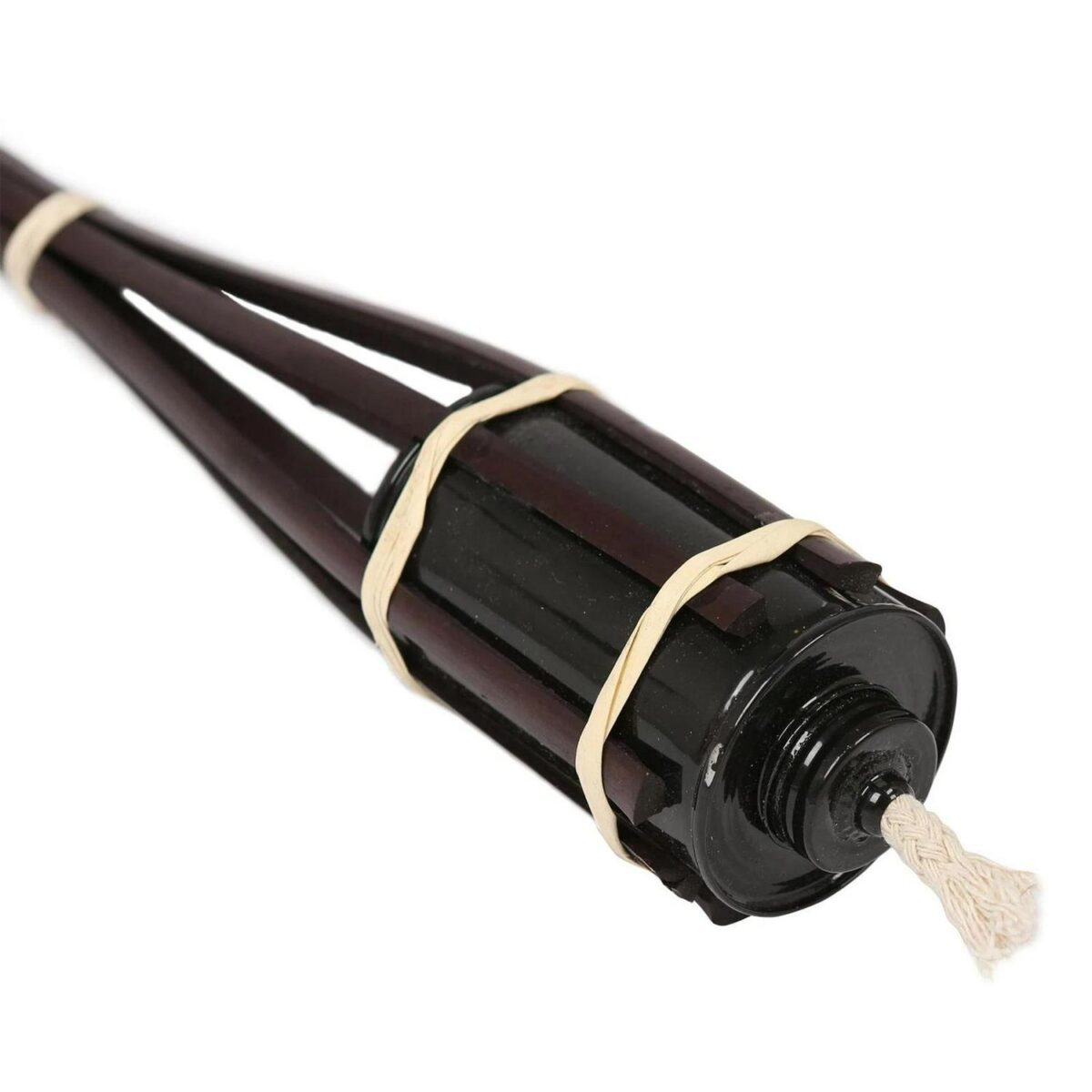 12x Black 113cm Bamboo Garden Fire Torches Outdoor Paraffin Oil Tiki Lantern - Image 4