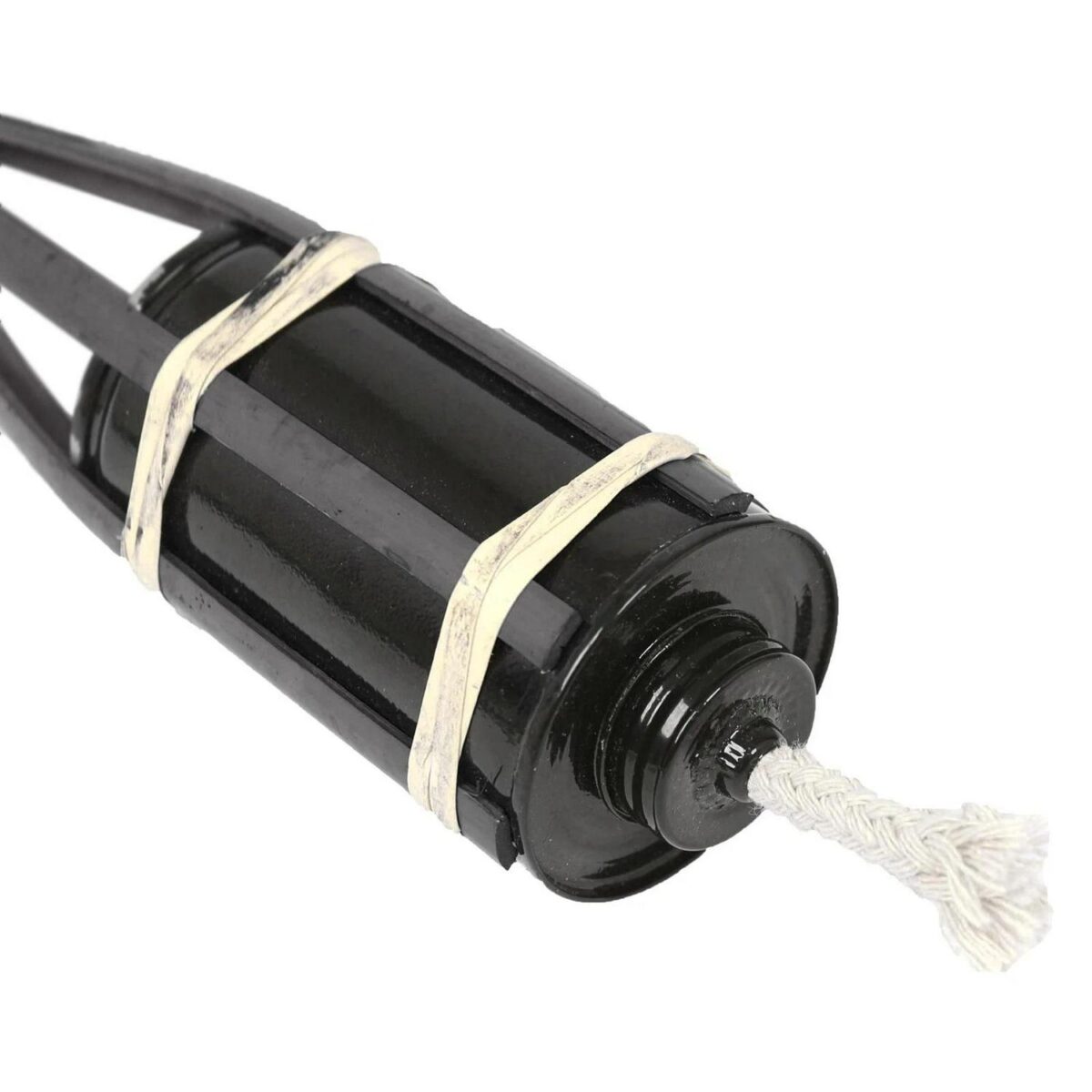 12x Black 60cm Bamboo Garden Fire Torches Outdoor Paraffin Oil Tiki Lantern - Image 4