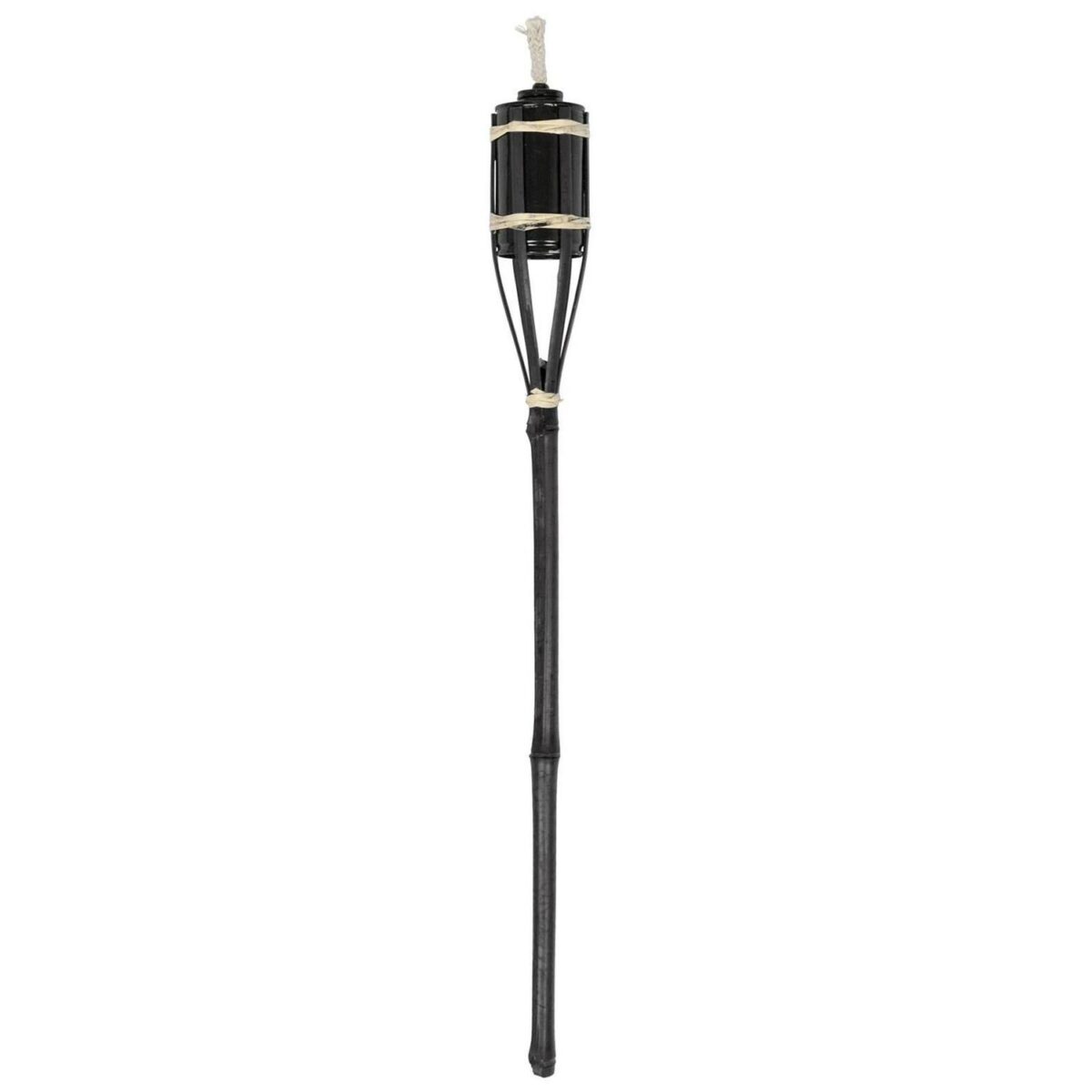 12x Black 60cm Bamboo Garden Fire Torches Outdoor Paraffin Oil Tiki Lantern - Image 5