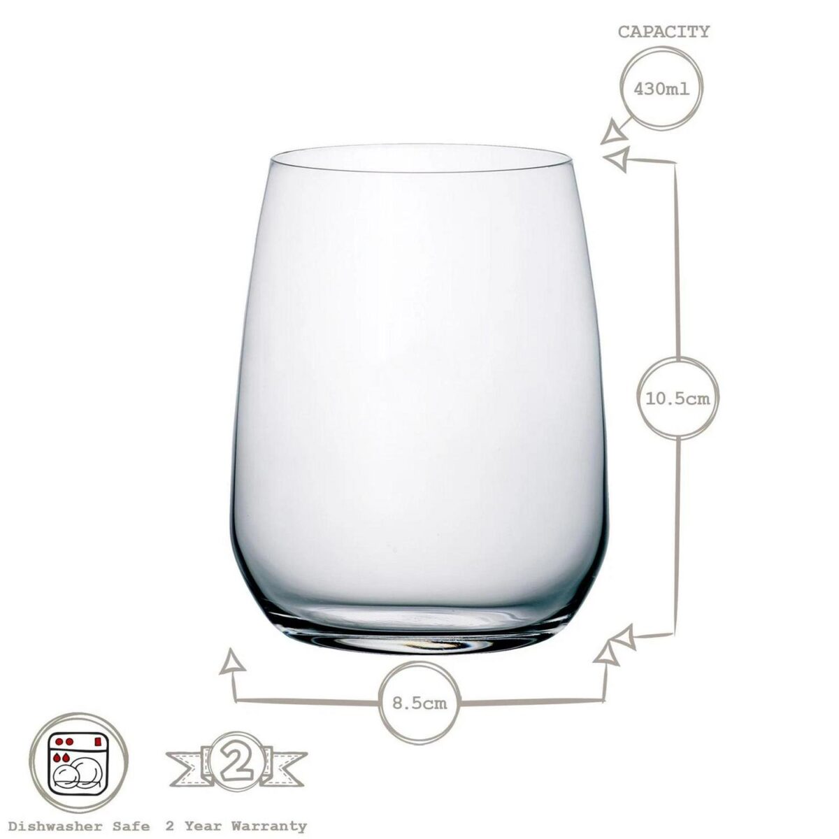 12x Bormioli Rocco 430ml Restaurant Glass Tumblers Water Drinking Glasses Set - Image 3
