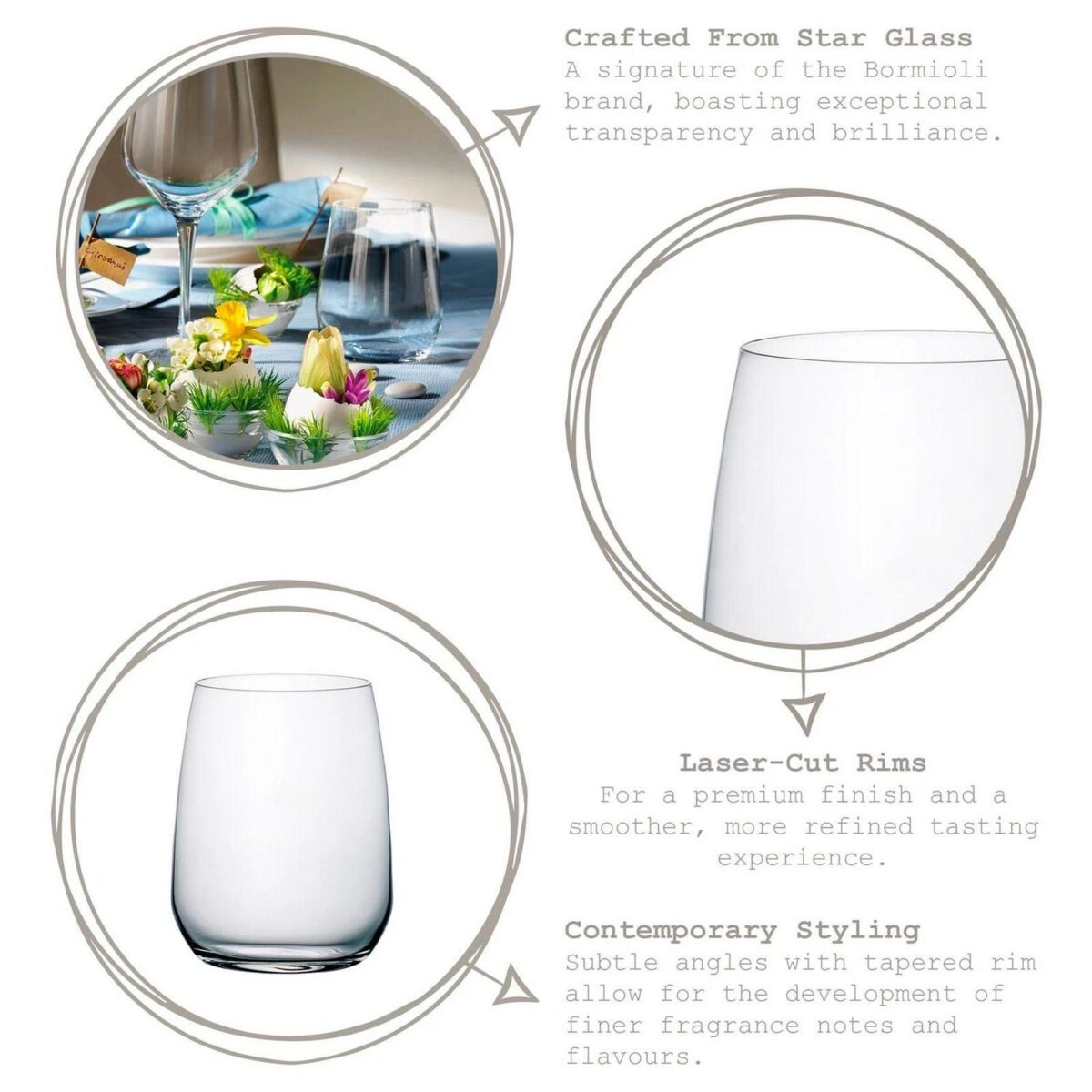 12x Bormioli Rocco 430ml Restaurant Glass Tumblers Water Drinking Glasses Set - Image 2