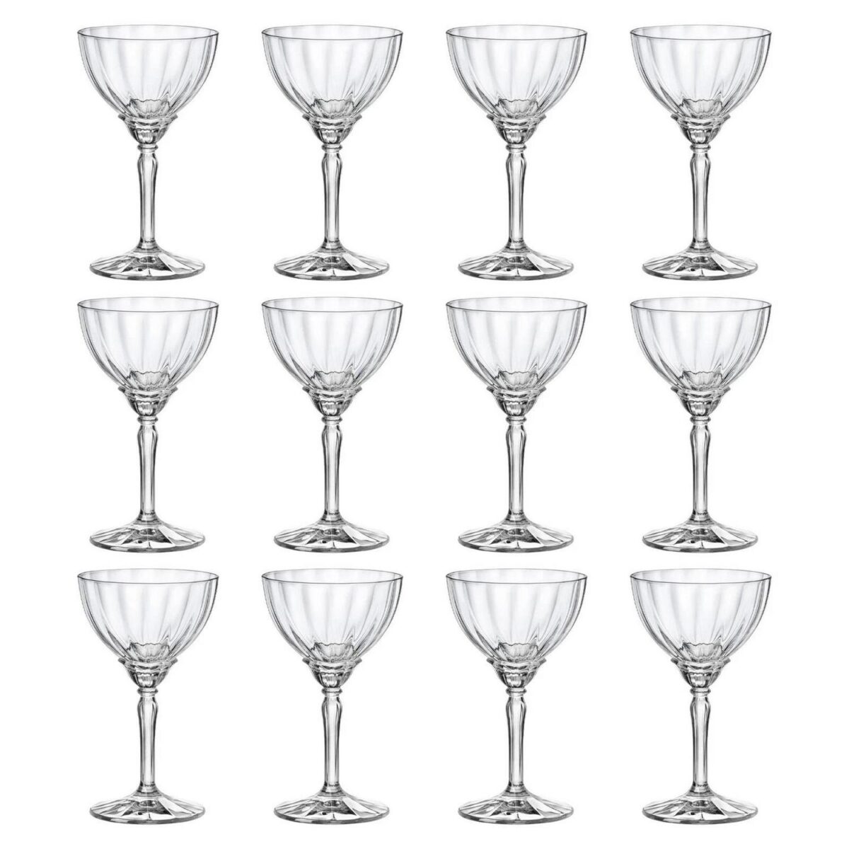 12x Bormioli Rocco Florian Champagne Cocktail Martini Glasses 240ml Clear - Image 1