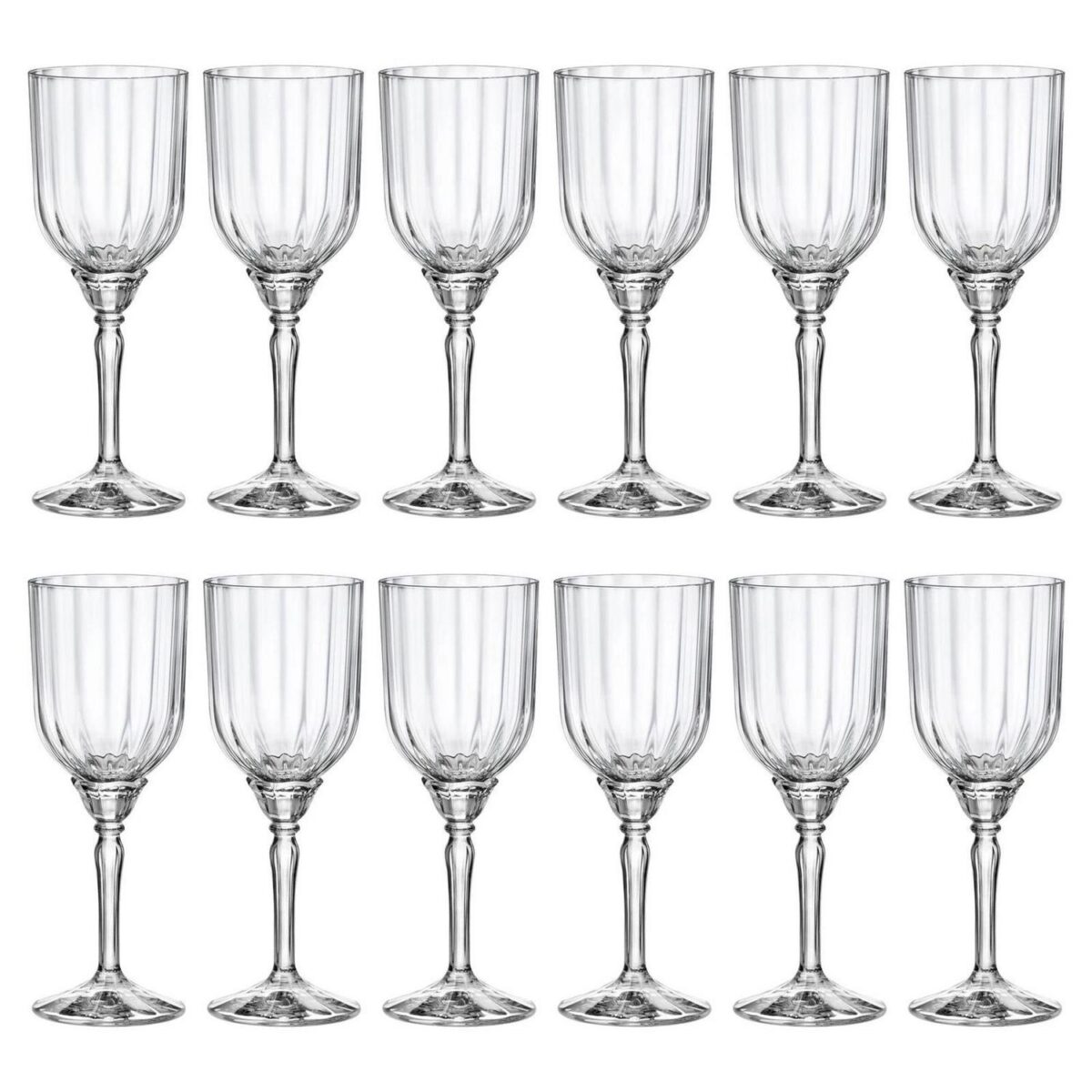 12x Bormioli Rocco Florian Cocktail Glasses Glass Cocktail Goblets 245ml Clear - Image 1