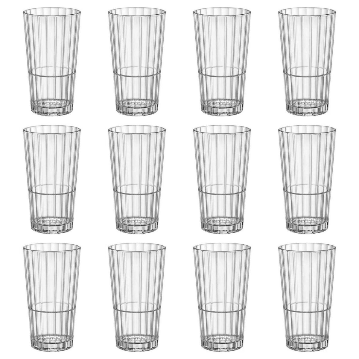 12x Bormioli Rocco Oxford Bar Highball Glasses Drinking Tumblers 395ml Clear - Image 1
